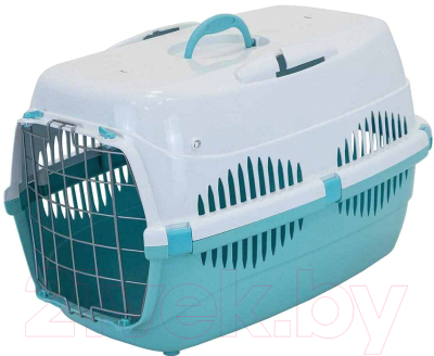 Переноска для животных ZooM Спутник-3 / 4292бирюз-бел - фото