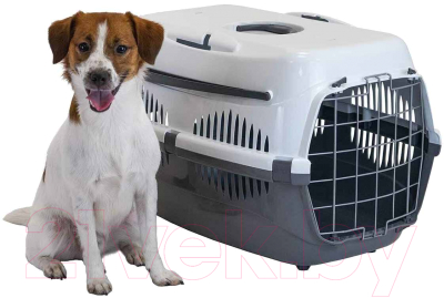 Переноска для животных ZooM Спутник-3 / 4292сер-бел