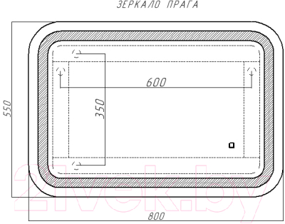 Зеркало Домино Прага 80x55 GL7021Z