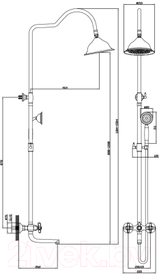 Душевая система со смесителем Diadonna Д80-335314