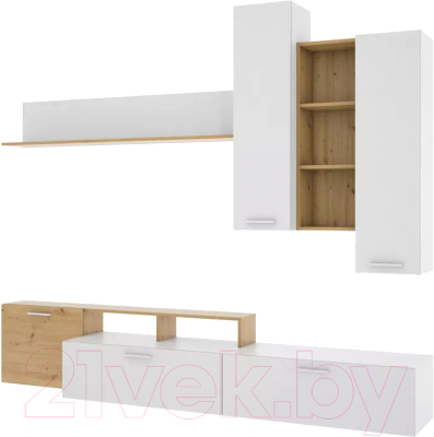 Горка Stolline Грация / СТЛ.411.01 (дуб дикий/белый) - фото