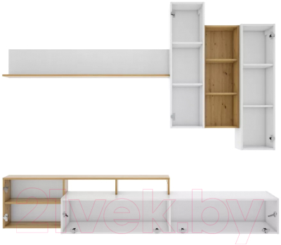 Горка Stolline Грация / СТЛ.411.01 (дуб дикий/белый)