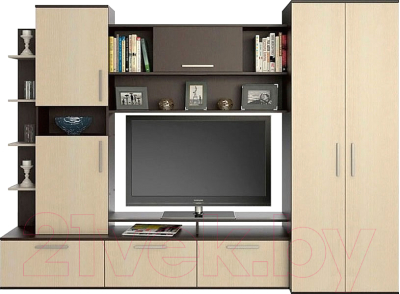 Стенка Stolline Денвер / СТЛ.151.01 (дуб феррара/дуб кремона) - фото