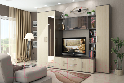 Стенка Stolline Милан / СТЛ.248.00МС (дуб феррара/дуб кремона)