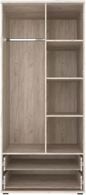 Шкаф Stolline Альянс 2-х дверный с ящиками / 435.01 (дуб крафт/белый глянец)