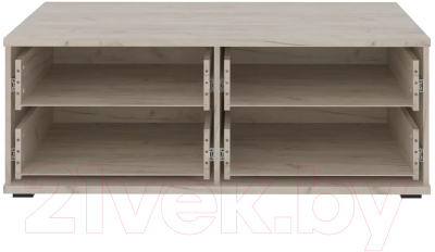 Тумба Stolline Альянс под ТВ 2 ящика / 435.08 (дуб крафт/белый глянец)
