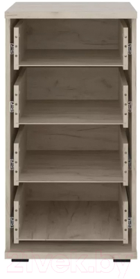 Комод Stolline Альянс 4 ящика / 435.10 (дуб крафт/белый глянец)