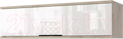 Шкаф навесной Stolline Альянс / 435.12 (дуб крафт/белый глянец) - фото