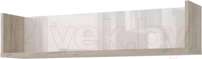 Полка Stolline Альянс / 435.13 (дуб крафт/белый глянец) - фото