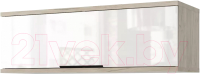 Шкаф навесной Stolline Альянс / 435.19 (дуб крафт/белый глянец) - фото