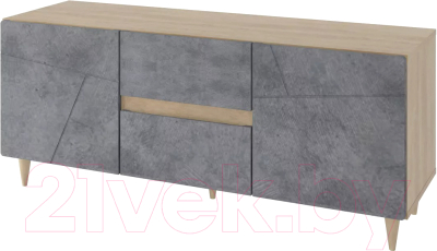 Тумба Stolline Киото под ТV / СТЛ.339.03 (дуб небраска/бетон темный) - фото