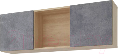 Полка Stolline Киото / СТЛ.339.04 (дуб небраска/бетон темный) - фото