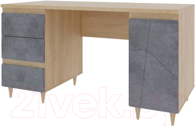 Письменный стол Stolline Киото / СТЛ.339.06 (дуб небраска/бетон темный) - фото