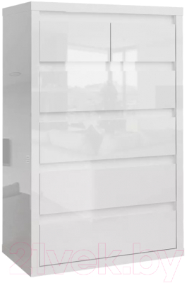 Комод Stolline Норден с 6 ящиками / 413.05 (белый) - фото