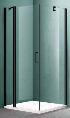 Душевой уголок Adema Сканди 90 (черный/прозрачное стекло)