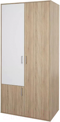 Шкаф Stolline Мика 3-х дверный / СТЛ.165.09 (дуб сонома/белый) - фото