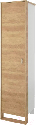 Шкаф-пенал Stolline Сити 1 дверный / СТЛ.336.08 (бело-серый/дуб небраска) - фото