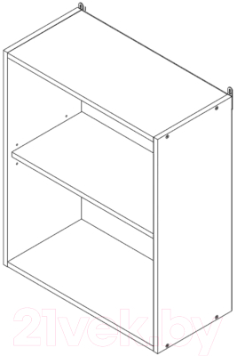 Шкаф навесной для кухни Stolline Дуэт 60 / СТЛ.316.02 (дуб феррара/ясень шимо светлый)
