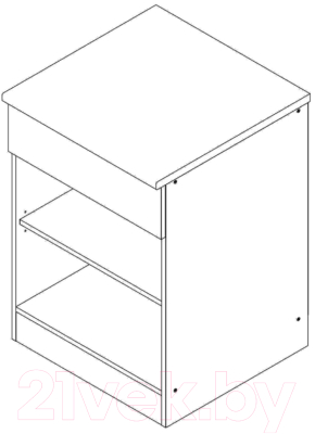 Шкаф-стол кухонный Stolline Дуэт 60 / СТЛ.316.05М (дуб феррара/ясень шимо светлый)