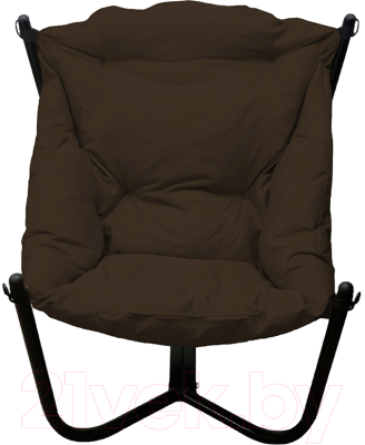 Кресло садовое M-Group Чил / 12360405 (черный/коричневая подушка)