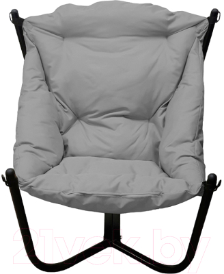 Кресло садовое M-Group Чил / 12360409 (черный/серая подушка)