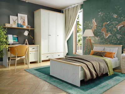 Шкаф Stolline Тифани 3-х дверный с ящиками / СТЛ.305.02 (дуб небраска/белый)