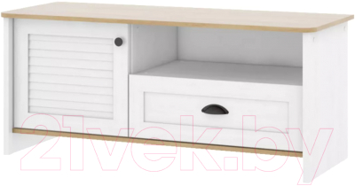 Тумба Stolline Тифани под TV / СТЛ.305.13 (дуб небраска/белый) - фото