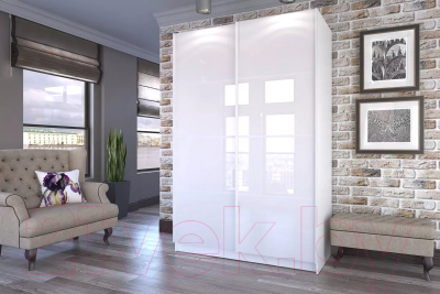 Шкаф-купе Stolline Марвин-3 2-х дверный / СТЛ.299.05 (белый/белый глянец)