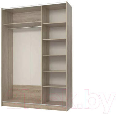 Шкаф-купе Stolline Марвин-3 2-х дверный / СТЛ.299.05 (дуб сонома/белый глянец/дуб светлый)