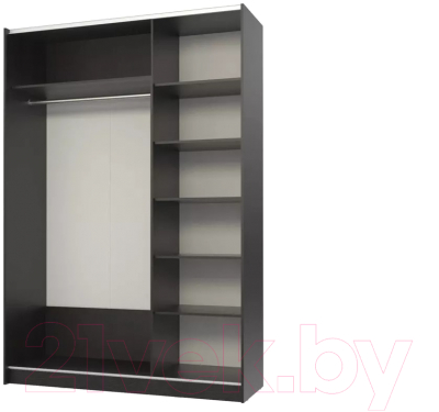 Шкаф-купе Stolline Марвин-3 2-х дверный / СТЛ.299.05 (дуб феррара/белый глянец/дуб феррара глянец)