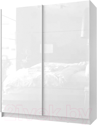Шкаф-купе Stolline Марвин-3 2-х дверный / СТЛ.532.01 (белый/белый глянец) - фото