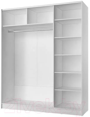 Шкаф-купе Stolline Марвин-3 2-х дверный / СТЛ.532.01 (белый/белый глянец)