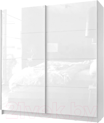Шкаф-купе Stolline Марвин-3 2-х дверный / СТЛ.532.02 (белый/белый глянец) - фото