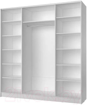 Шкаф-купе Stolline Марвин-3 2-х дверный / СТЛ.532.02 (белый/белый глянец)