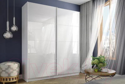 Шкаф-купе Stolline Марвин-3 2-х дверный / СТЛ.532.02 (белый/белый глянец)