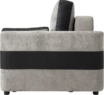 Диван KRONES Цезарь 1 (велюр темно-серый/черный)