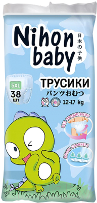 Подгузники-трусики детские Nihon Baby 5XL 12-17кг - фото