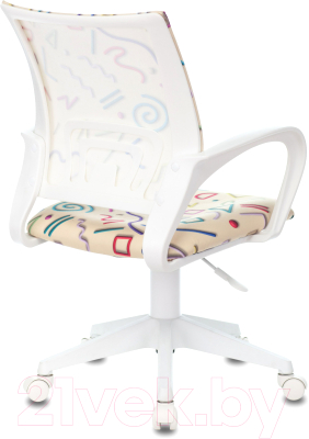 Кресло детское Бюрократ Burokids 1W / 1920820 (песочный Sticks 02/пластик белый)