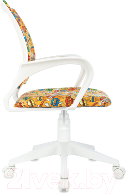 Кресло детское Бюрократ Burokids 1W / 1920842 (оранжевый бэнг/пластик белый)