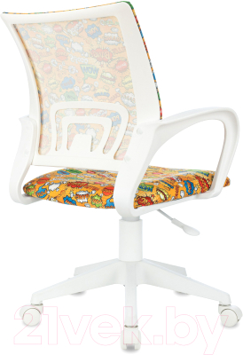 Кресло детское Бюрократ Burokids 1W / 1920842 (оранжевый бэнг/пластик белый)