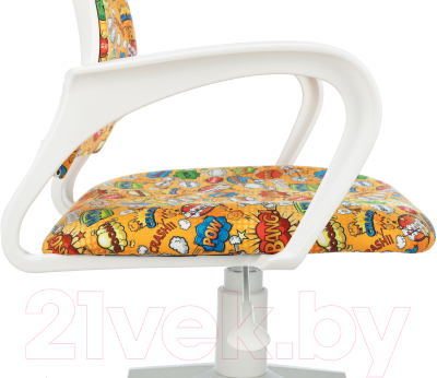 Кресло детское Бюрократ Burokids 1W / 1920842 (оранжевый бэнг/пластик белый)