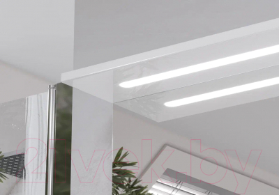 Шкаф с зеркалом для ванной Volna Joli 80 правый (белый)