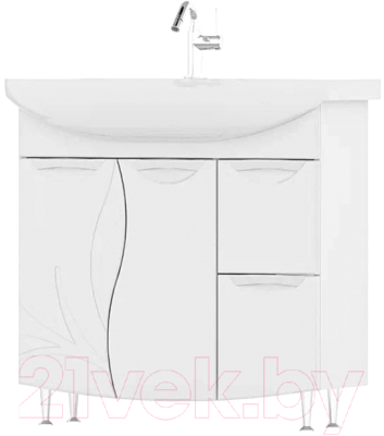 Тумба под умывальник Volna Adel 80 2D.2Y Балтика - фото