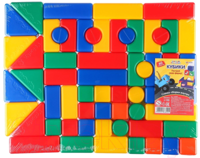 Конструктор Синий трактор Цветные кубики / 9586802 - фото