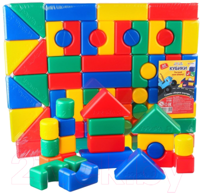 Конструктор Синий трактор Цветные кубики / 9586802