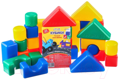 Конструктор Синий трактор Цветные кубики / 9586802