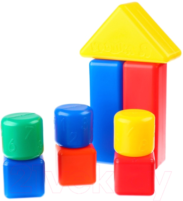 Конструктор Синий трактор Цветные кубики / 9586802