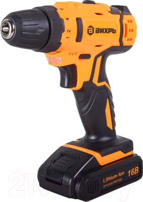 Аккумуляторная дрель-шуруповерт Вихрь ДА-16Л-2КА (72/14/49) - фото