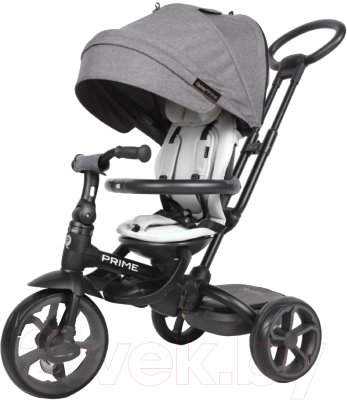 Трехколесный велосипед с ручкой QPlay Prime / Prime1GY - фото