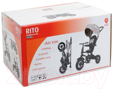 Трехколесный велосипед с ручкой QPlay QA6R